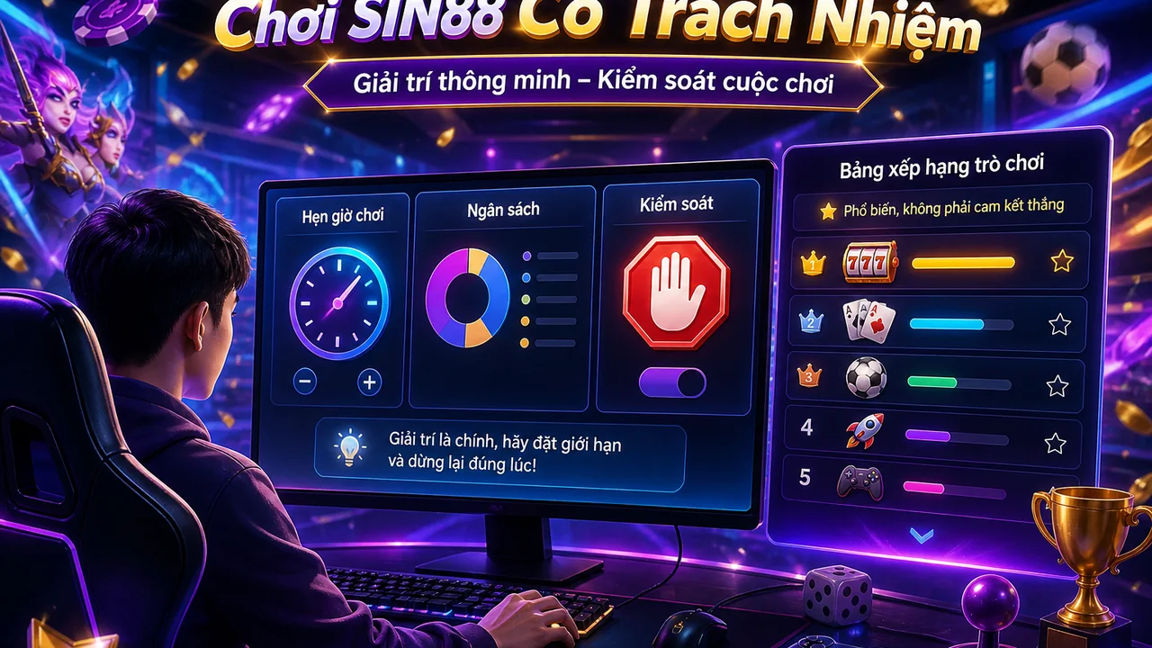 Khi nào nên dừng? Giải đáp chơi SIN88 có trách nhiệm theo tình huống